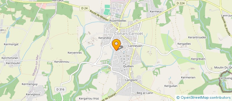 localisation de l'entreprise TI BIHAN KLOAR à CLOHARS-CARNOET
