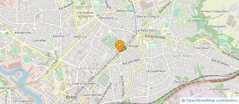 localisation de l'entreprise TI COOP à BREST