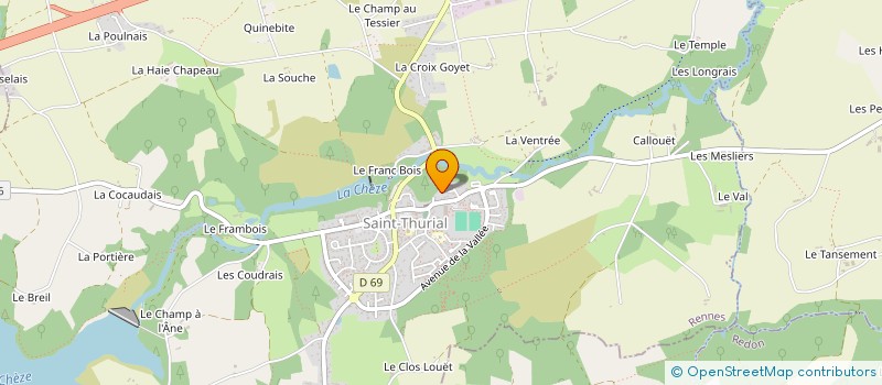 localisation de l'entreprise TI D'KAZ  SAINT-THURIAL