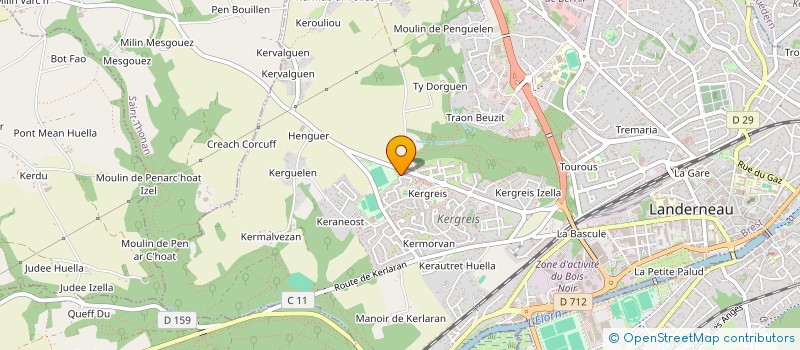 localisation de l'entreprise TI DANVAD  LANDERNEAU