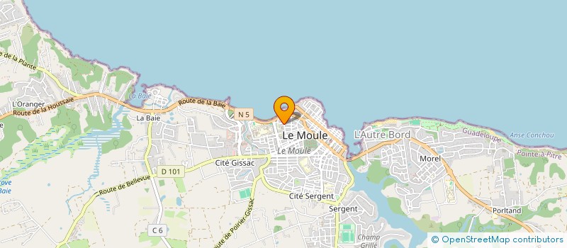 localisation de l'entreprise TI GUINE GRILL à LE MOULE