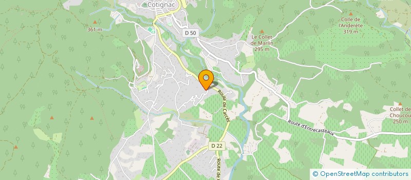 localisation de l'entreprise TI KAZ LA  COTIGNAC