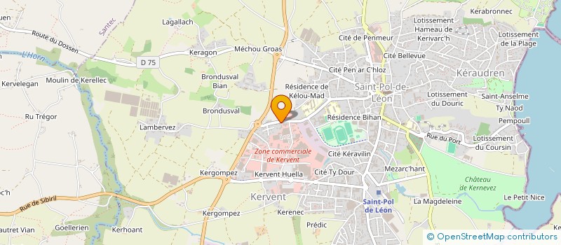 localisation de l'entreprise TI KER BERTEVAS  SAINT-POL-DE-LEON