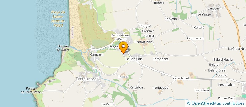 localisation de l'entreprise TI-KOAD AR BAE  PLONEVEZ-PORZAY