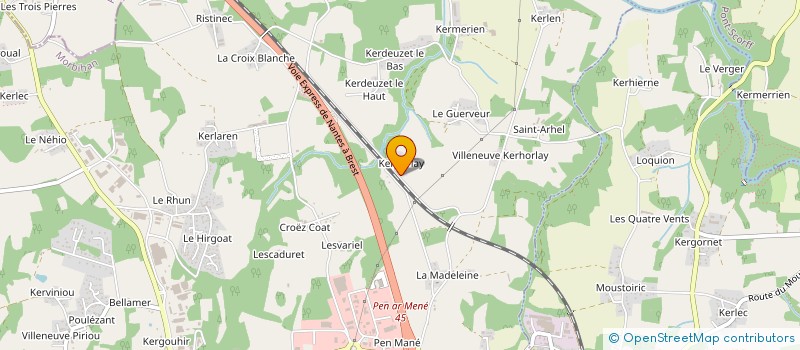 localisation de l'entreprise TI KORELO  GUIDEL