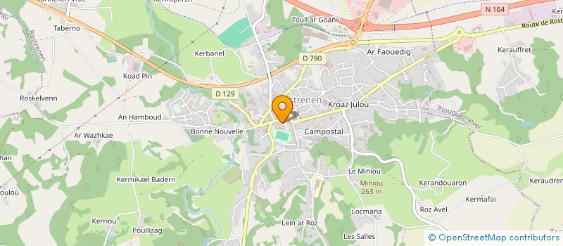 localisation de l'entreprise TI NUMERIK  ROSTRENEN