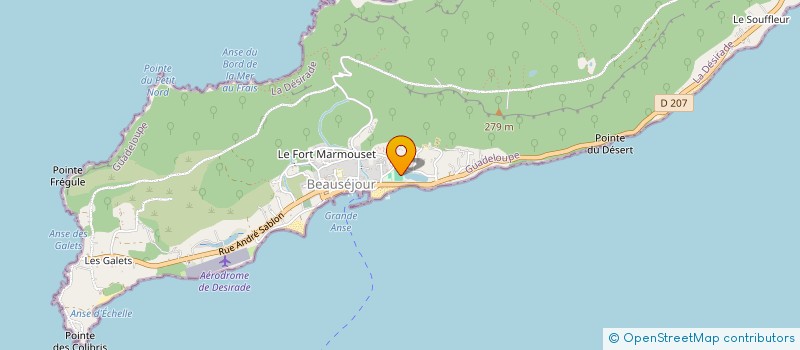 localisation de l'entreprise TI PARADI LOCATION à LA DESIRADE