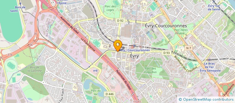localisation de l'entreprise TI2S à EVRY-COURCOURONNES