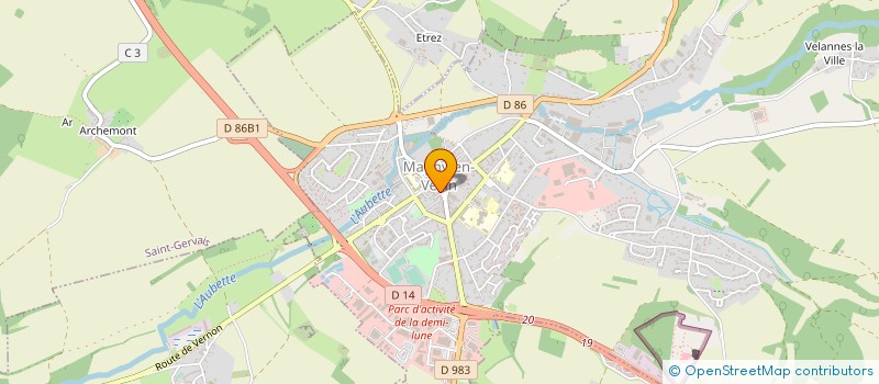 localisation de l'entreprise TIAH-TRAVERSEES INTERNATIONALES D ACTIONS HUMANITAIRES  MAGNY-EN-VEXIN