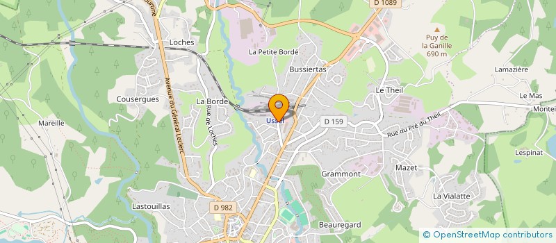 localisation de l'entreprise TIAMAX 2 à USSEL