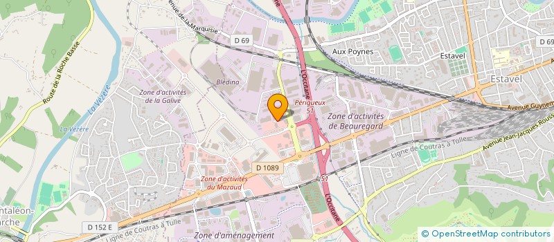 localisation de l'entreprise TIBE à BRIVE LA GAILLARDE