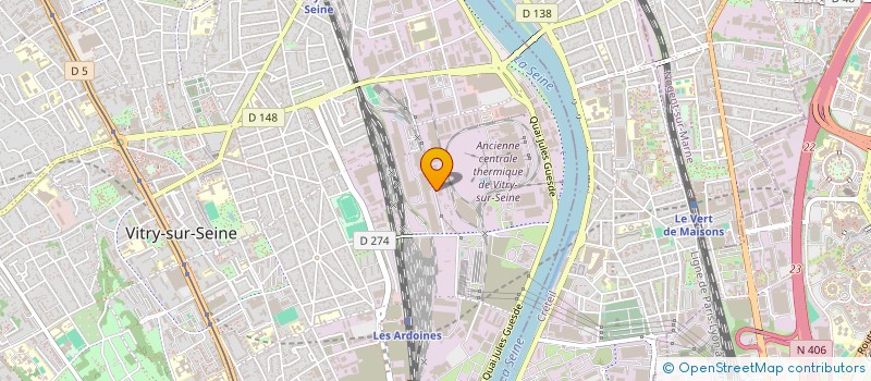 localisation de l'entreprise TIBE ILE DE FRANCE à VITRY-SUR-SEINE