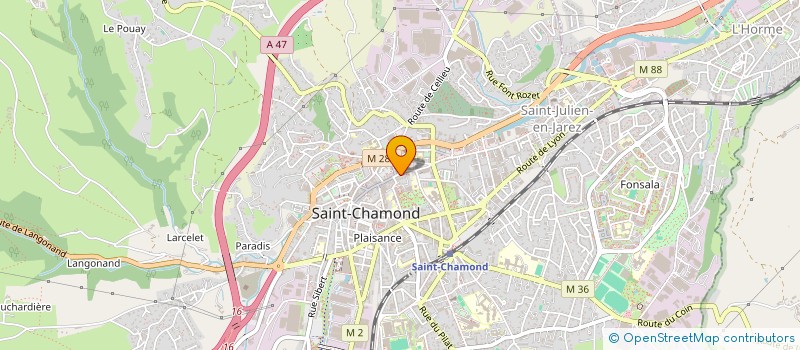 localisation de l'entreprise TIBOUCHE FRERES à SAINT-CHAMOND