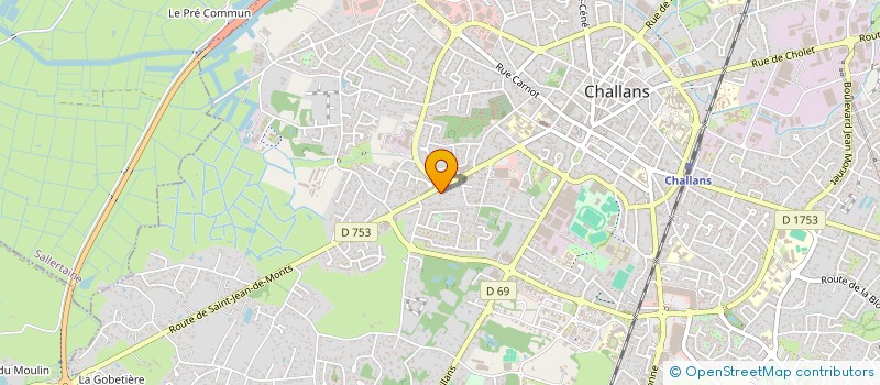 localisation de l'entreprise TICAYOU à CHALLANS