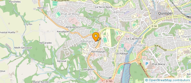 localisation de l'entreprise TIDIAG à QUIMPER