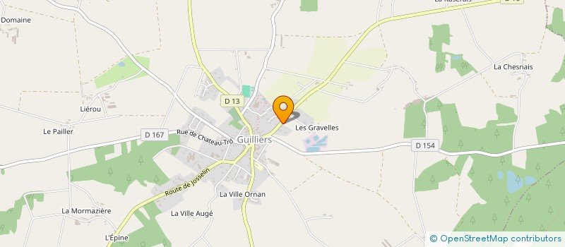 localisation de l'entreprise TIEGEZH GUILLAUME  GUILLIERS