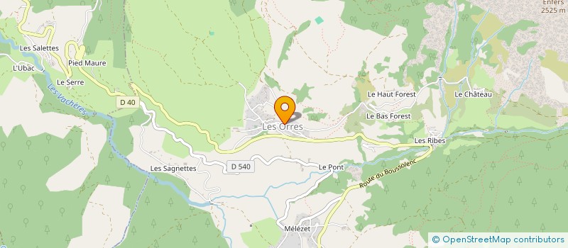 localisation de l'entreprise TIERS-LIEU DES ORRES  LES ORRES