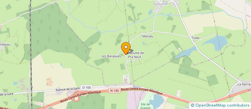 localisation de l'entreprise TIESSE ENERGIES à LA CELLE-SOUS-GOUZON