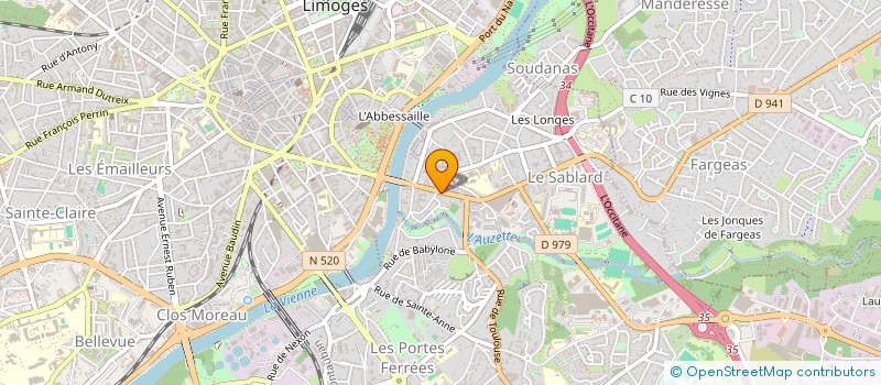 localisation de l'entreprise TIFFANY à LIMOGES