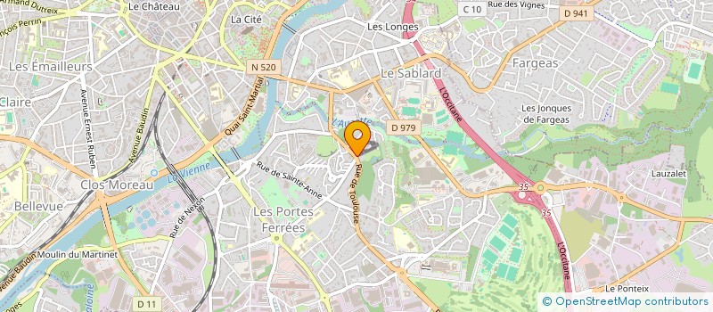 localisation de l'entreprise TIFLOCED à LIMOGES