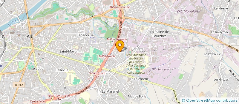 localisation de l'entreprise TIGEO (TARN INFORMATION GEOGRPHIQUE 2) à ALBI