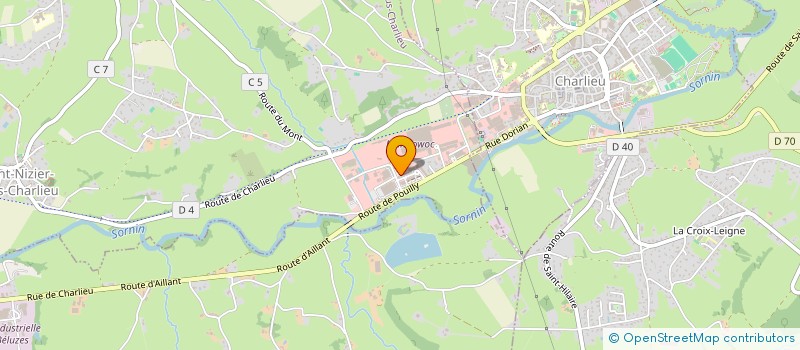 localisation de l'entreprise TIGNY PRESSING à SAINT-NIZIER-SOUS-CHARLIEU