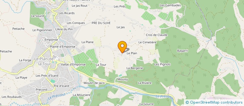 localisation de l'entreprise TIGREO  LE PLAN-DE-LA-TOUR