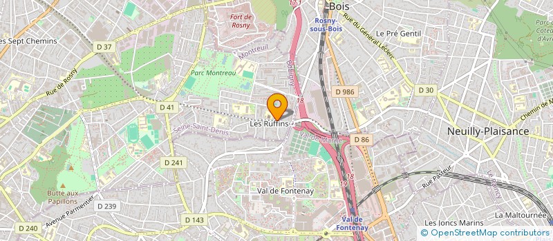 localisation de l'entreprise TIGRIS à MONTREUIL