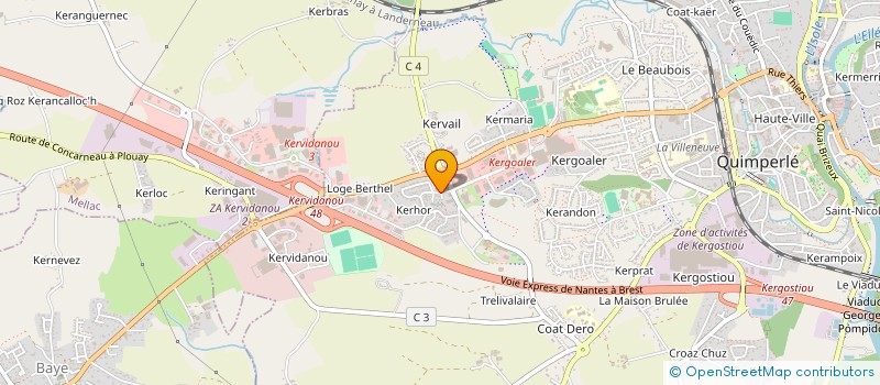 localisation de l'entreprise TILAL  QUIMPERLE