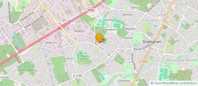 localisation de l'entreprise TILEOLIS à GRADIGNAN