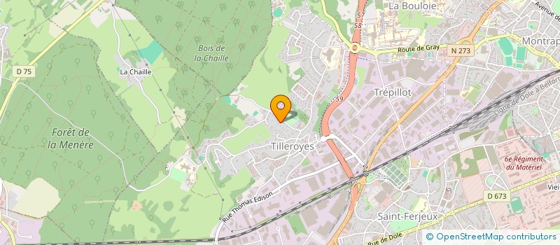 localisation de l'entreprise TILLEROYES  BESANCON