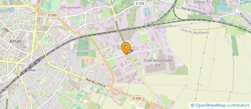 localisation de l'entreprise TILOTYS à ARRAS