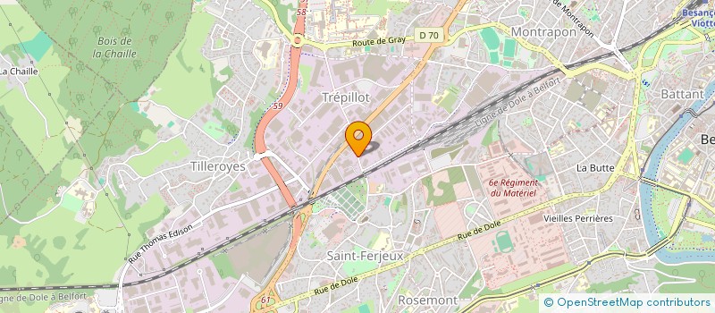 localisation de l'entreprise TIMEST à BESANCON