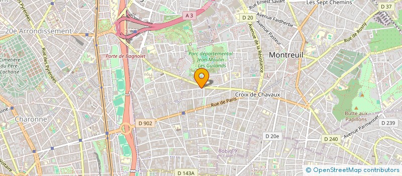 localisation de l'entreprise TIMING SERVICES à MONTREUIL