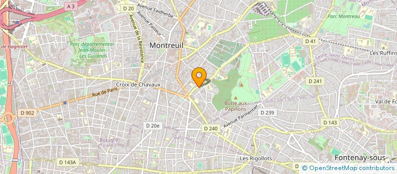 localisation de l'entreprise TINA à MONTREUIL