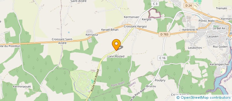 localisation de l'entreprise TINAE  PONT-AVEN