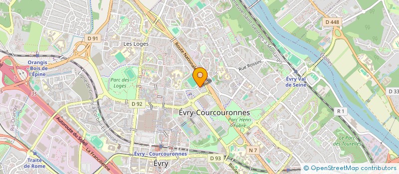 localisation de l'entreprise TINAFLEX à EVRY-COURCOURONNES
