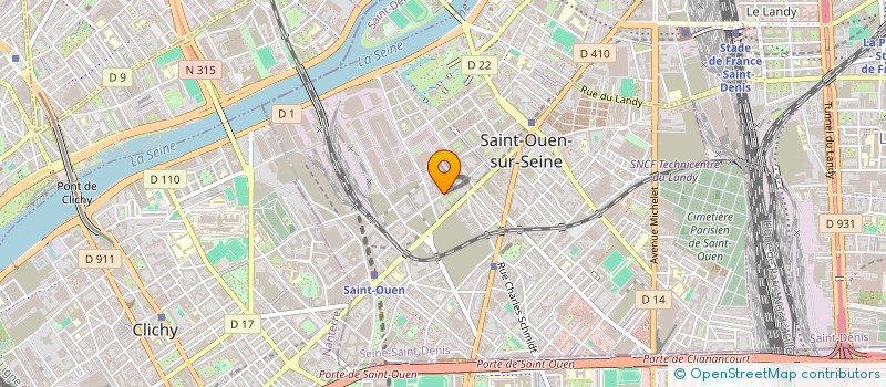 localisation de l'entreprise TINEST à SAINT-OUEN-SUR-SEINE