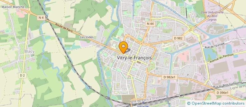 localisation de l'entreprise TINOT AMEUBLEMENT à VITRY-LE-FRANCOIS