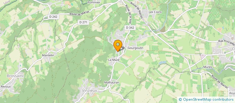 localisation de l'entreprise TINTHEO  VINZIEUX