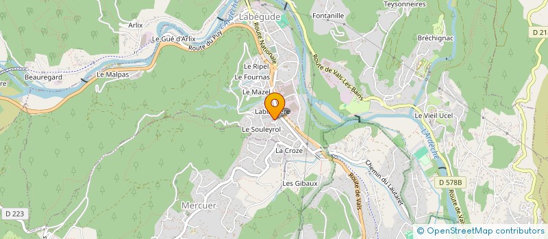 localisation de l'entreprise TINUNDA  LABEGUDE