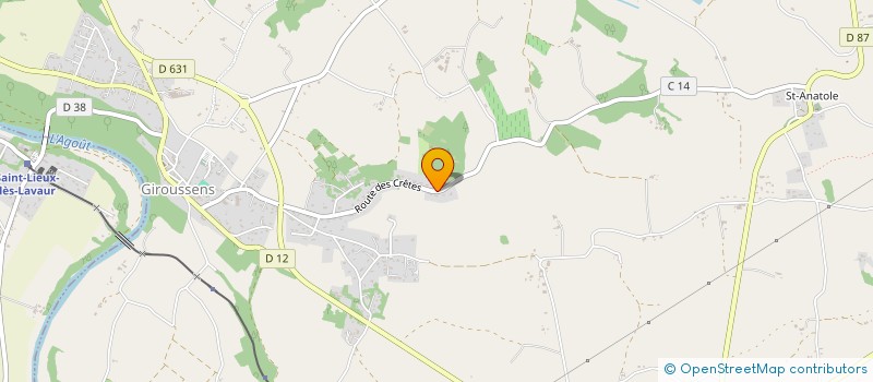 localisation de l'entreprise TIO  GIROUSSENS