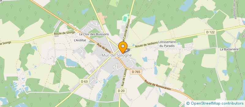 localisation de l'entreprise TIP'S SA à MUR-DE-SOLOGNE
