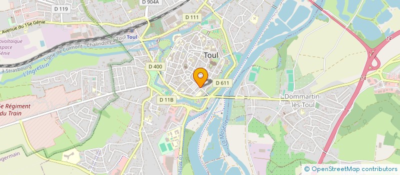 localisation de l'entreprise TIP-TOP à TOUL
