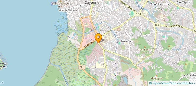 localisation de l'entreprise TIP-TOP à CAYENNE
