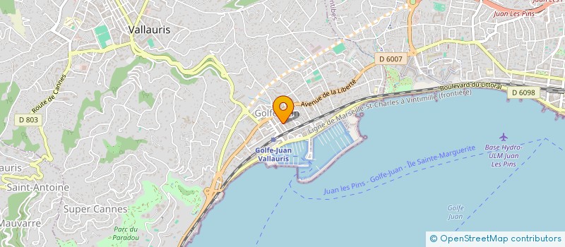 localisation de l'entreprise TIP TOP à VALLAURIS