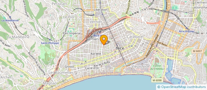 localisation de l'entreprise TIP TOP COIFFURE à NICE