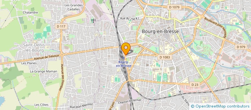 localisation de l'entreprise TIP-TRAVAIL INTERIM PLACEMENT à BOURG-EN-BRESSE