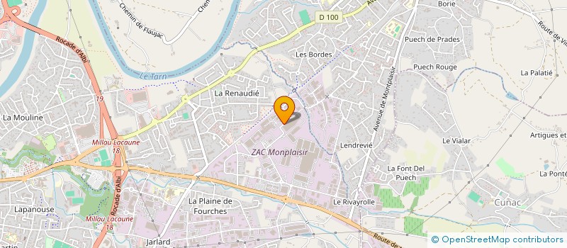 localisation de l'entreprise TIR 81 à ALBI