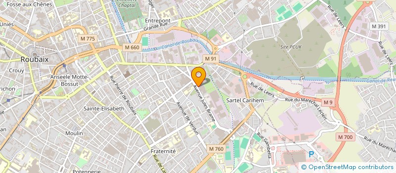 localisation de l'entreprise TIR JEAN MACE PASTEUR  ROUBAIX